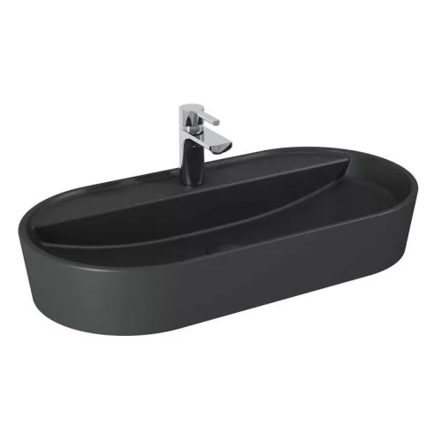 Mosdó, AREZZO design pultra ültethető mosdó BABETTE 82X41 matt antracit