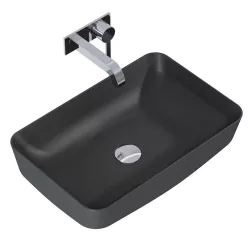  Mosdó, AREZZO design pultra ültethető mosdó NOMIA 50x39, matt antracit