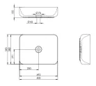 Mosdó, AREZZO design pultra ültethető mosdó NOMIA 50x39, matt antracit