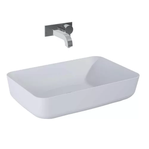 Mosdó, AREZZO design pultra ültethető mosdó NOMIA 50x39, matt v. szürke