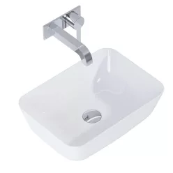   Mosdó, AREZZO design pultra ültethető mosdó RENI 46x33, fehér