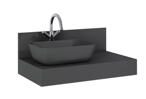 Mosdó, AREZZO design pultra ültethető mosdó RENI 46x33, matt antracit