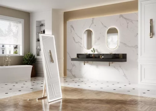 Mosdó, AREZZO design pultra ültethető mosdó RENI 46x33, matt antracit