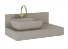 Mosdó, AREZZO design pultra ültethető mosdó RENI 46x33, matt beige
