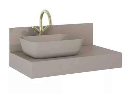 Mosdó, AREZZO design pultra ültethető mosdó RENI 46x33, matt beige