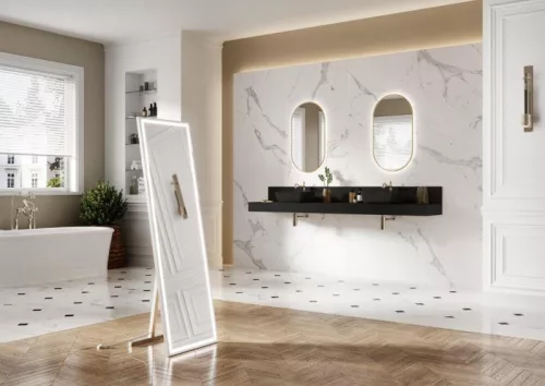 Mosdó, AREZZO design pultra ültethető mosdó RENI 46x33, matt fekete
