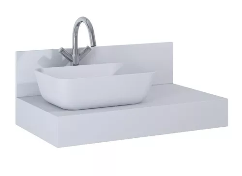 Mosdó, AREZZO design pultra ültethető mosdó RENI 46x33, matt v. szürke