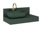 Mosdó, AREZZO design pultra ültethető mosdó RENI 46x33, matt zöld