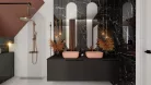 Mosdó, AREZZO design pultra ültethető mosdó RENI 46x33, terra pink