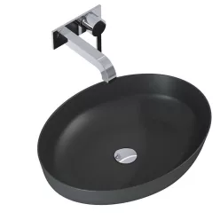   Mosdó, AREZZO design pultra ültethető mosdó RIKA 52x40 matt antracit
