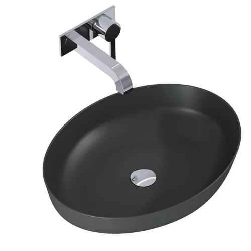 Mosdó, AREZZO design pultra ültethető mosdó RIKA 52x40 matt antracit