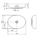Mosdó, AREZZO design pultra ültethető mosdó RIKA 52x40 matt antracit