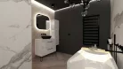 Mosdó, AREZZO design pultra ültethető mosdó RIKA 52x40 matt fekete