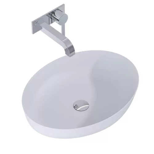 Mosdó, AREZZO design pultra ültethető mosdó RIKA 52x40 matt v. szürke