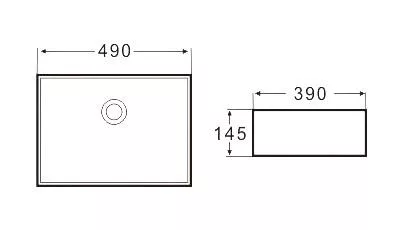 Mosdó, AREZZO design Reno 49x39 mosdótál AR-378