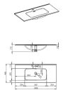 Mosdó, AREZZO design SKAPPA 100 cm-es mosdó