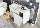Mosdó, AREZZO design SKAPPA 100 cm-es mosdó (60+40) balos