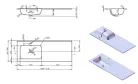 Mosdó, AREZZO design SKAPPA 120 cm-es mosdó (60+60) balos