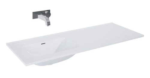 Mosdó, AREZZO design SKAPPA 120 cm-es mosdó (60+60) balos CSAPLYUK NÉLKÜL