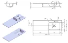 Mosdó, AREZZO design SKAPPA 120 cm-es mosdó (60+60) jobbos CSAPLYUK NÉLKÜL