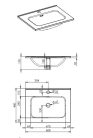 Mosdó, AREZZO design SKAPPA 60 cm-es mosdó