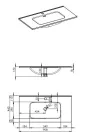 Mosdó, AREZZO design SKAPPA 90 cm-es mosdó