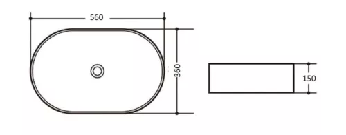 Mosdó, AREZZO design Tulsa 55x34,5 mosdótál AR-005