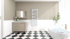 Radiátor, AREZZO design DIAGONAL WHITE törölközőszárító radiátor