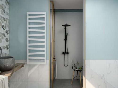 Radiátor, AREZZO design DIAGONAL WHITE törölközőszárító radiátor AR-DW12050