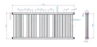 Radiátor, AREZZO design DUO ANTRACIT 1200X500 törölközőszárítós radiátor AR-DU12050A