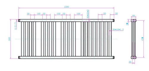 Radiátor, AREZZO design DUO ANTRACIT 1200X500 törölközőszárítós radiátor AR-DU12050A