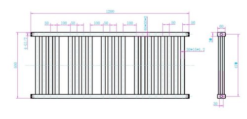 Radiátor, AREZZO design DUO WHITE 1200X500 törölközőszárítós radiátor AR-DU12050W