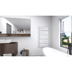   Radiátor, AREZZO design HORIZONT WHITE SLIM 1200x500 törölközőszárítós radiátor AR-HS12050W