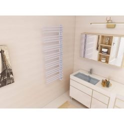   Radiátor, AREZZO design LINEAR WHITE 1200x500 törölközőszárító radiátor AR-LR12050W