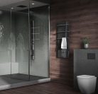 Radiátor, AREZZO design ONYX 3 BLACK elektromos törölközőszárító radiátor