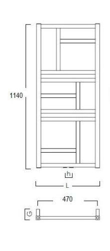 Radiátor, AREZZO design ROCKWALL WHITE  törölközőszárító radiátor AR-RO11050W