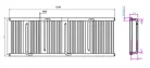 Radiátor, AREZZO design SMART ANTRACIT 1510x550 törölközőszárítós radiátor AR-SM15055A