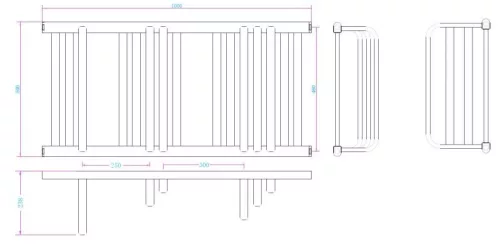 Radiátor, AREZZO design STEP WHITE 1000x500 törölközőszárító radiátor AR-SP10050W
