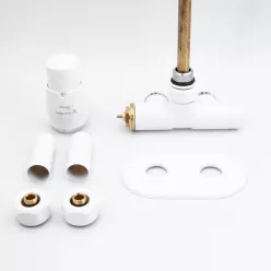   Radiátor szelep, AREZZO design SPEARPEX/UNICO radiátor szelep fehér, bal AR-SPEARPEX-W-L