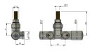 Radiátor szelep, AREZZO design SPEARPEX/UNICO radiátor szelep fehér, jobb AR-SPEARPEX-W-R