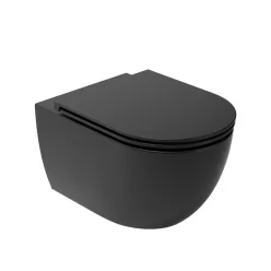   WC, AREZZO design ARIZONA Vortex Rimless függesztett wc fekete AR-701B
