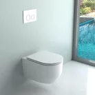 WC, AREZZO design KANSAS Vortex Rimless függesztett wc AR-801