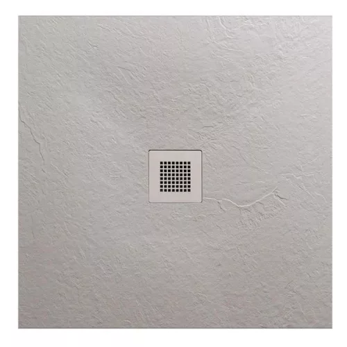 Zuhanytálca, AREZZO design SOLIDSoft zuhanytálca 100x100 cm, BETON, színazonos lefolyóval (2 dobo