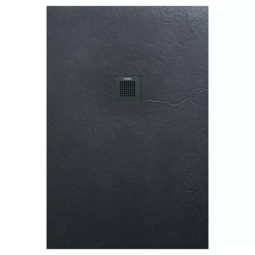 Zuhanytálca, AREZZO design SOLIDSoft zuhanytálca 100x80 cm, ATNRACIT, színazonos lefolyóval (2 do