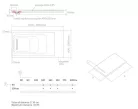 Zuhanytálca, AREZZO design SOLIDSoft zuhanytálca 120x100 cm, ANTRACIT, egyenes lefolyóval (2 dobo