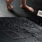 Zuhanytálca, AREZZO design SOLIDSoft zuhanytálca 120x100 cm, BETON, egyenes lefolyóval (2 doboz)