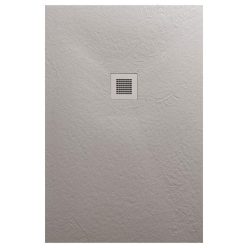   Zuhanytálca, AREZZO design SOLIDSoft zuhanytálca 120x100 cm, BETON, színazonos lefolyóval (2 dobo