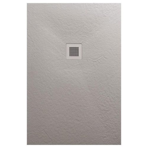 Zuhanytálca, AREZZO design SOLIDSoft zuhanytálca 120x70 cm, BETON, színazonos lefolyóval (2 doboz