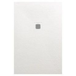   Zuhanytálca, AREZZO design SOLIDSoft zuhanytálca 120x80 cm, FEHÉR, színazonos lefolyóval (2 doboz