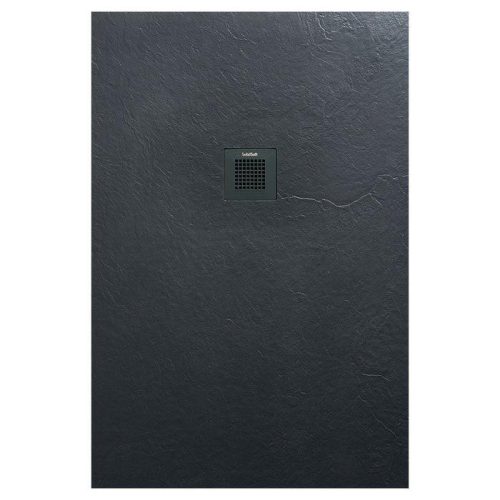 Zuhanytálca, AREZZO design SOLIDSoft zuhanytálca 120x90 cm, ANTRACIT, színazonos lefolyóval (2 do